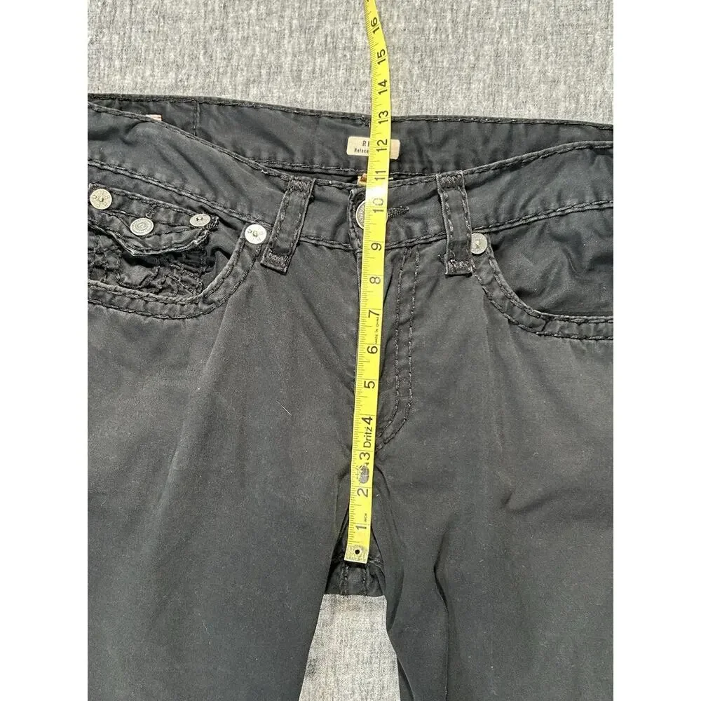 Vintage True Religion Ricky Super T Pants Mens 36x30 Relaxed Straight Black USA